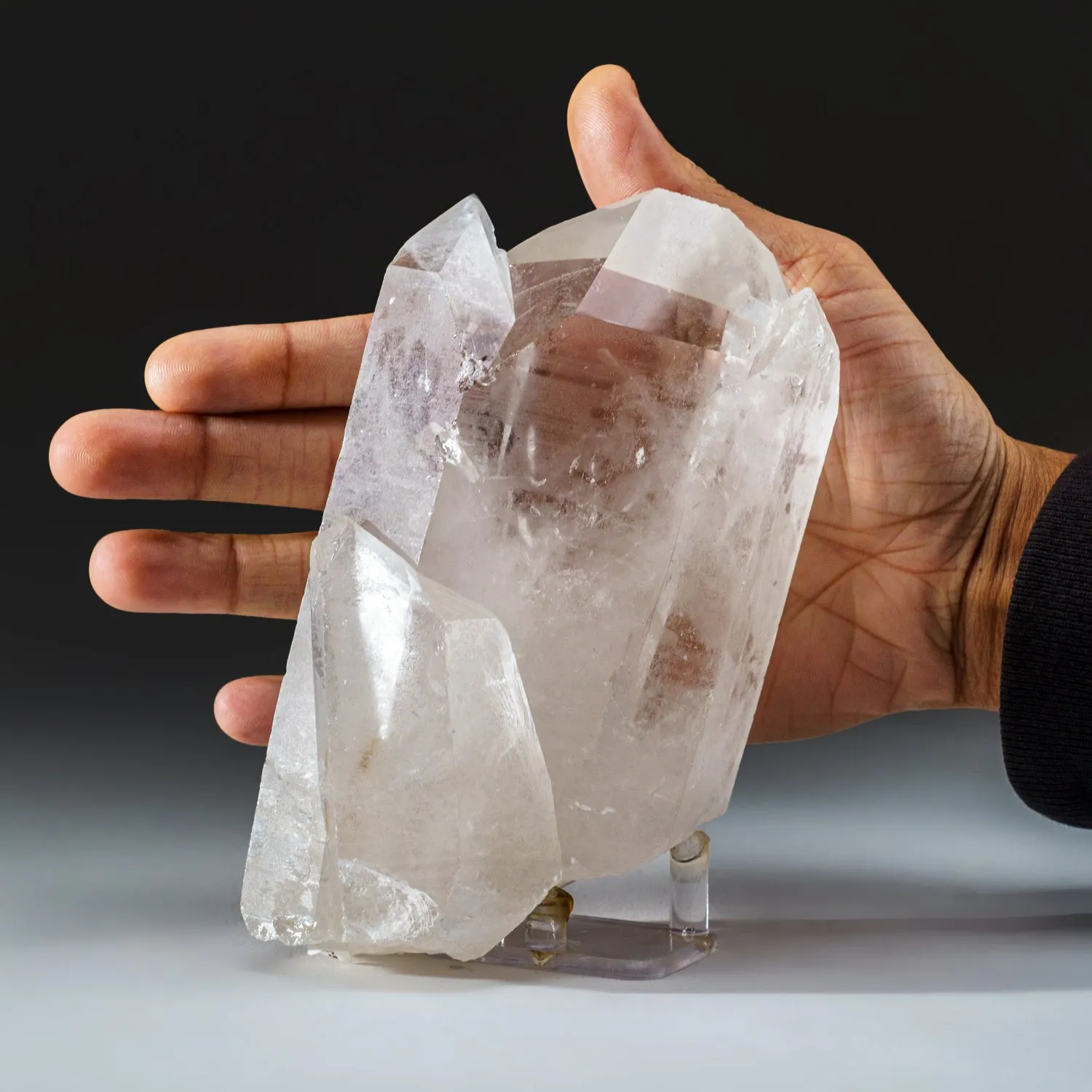 Genuine Clear Quartz Crystal Cluster Point from Brazil (2.5 lbs)