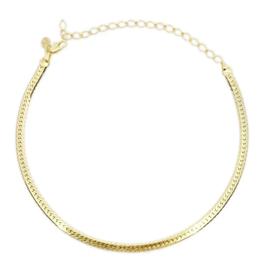 Gleam & Glam: 18k Gold Overlay Diamond Cut Chain Choker