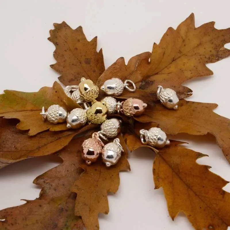 Gold Acorn Charm