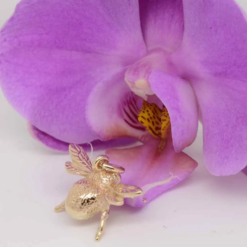 Gold Bumble Bee Charm