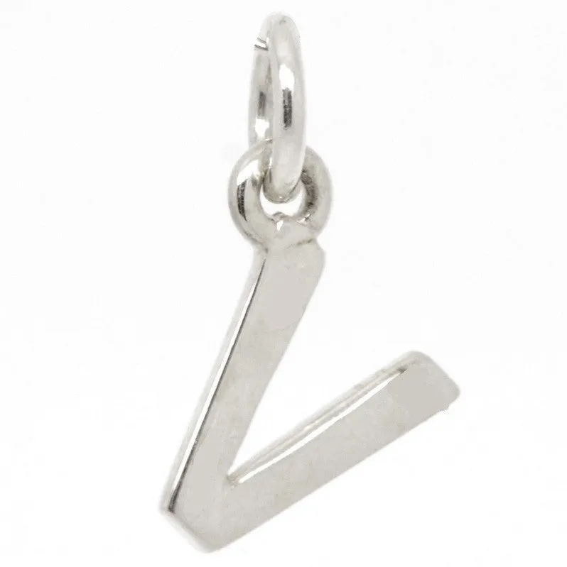 Gold Initial letter V Charm