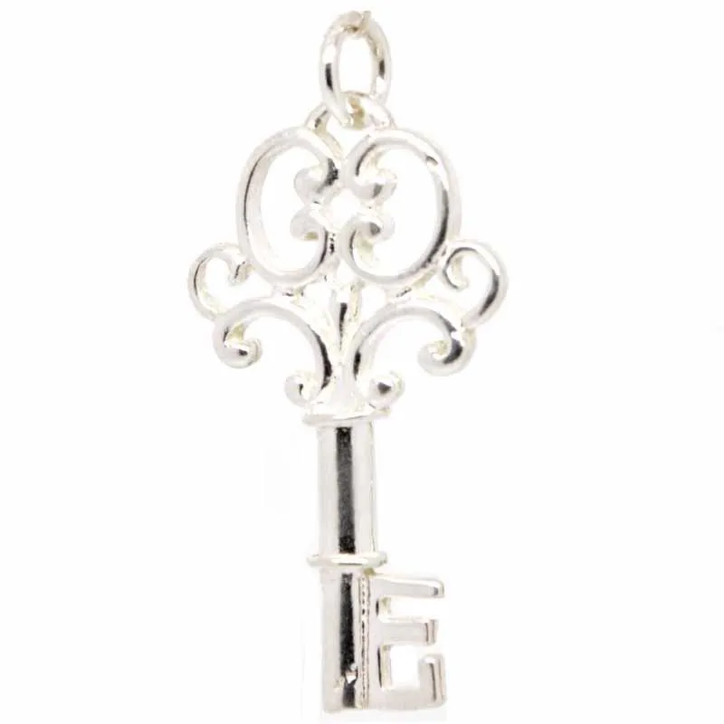 Gold Large Ornate Key Charm