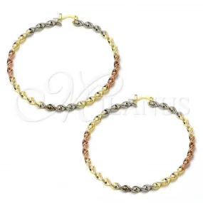 Gold Plated Extra Large Hoop, Polished, Tricolor, 02.70.0017.65