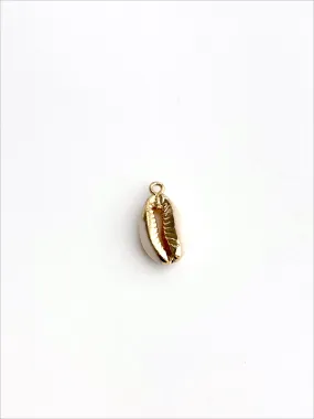 Gold Puka Shell Charm