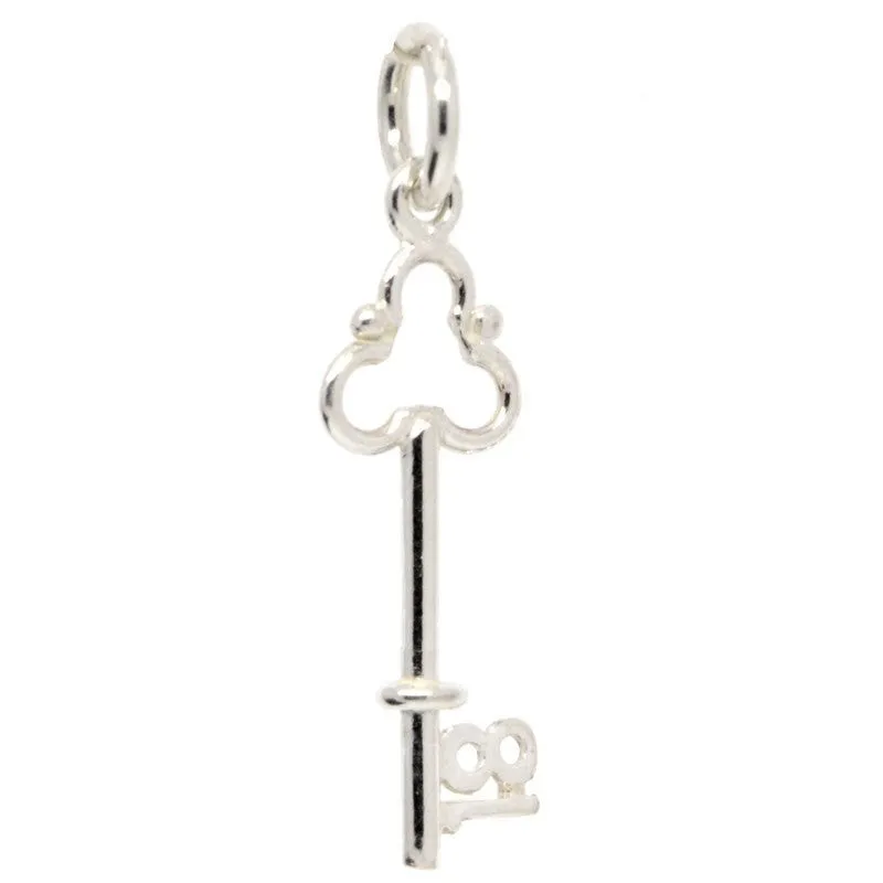 Gold Small 18th Birthday Key Charm