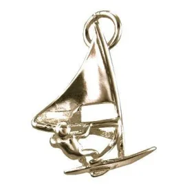 Gold Windsurfer Charm