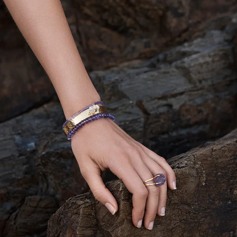 HALCYON WRIST CUFF | CLEAR QUARTZ