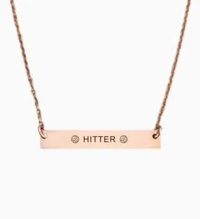 Hitter - Volleyball Position Engraved Necklace Bar