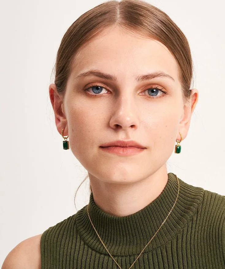 Holiday Gemstone Drop Earrings