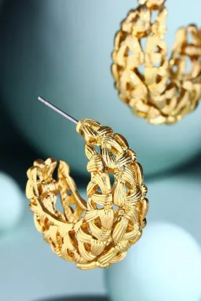 Hypoallergenic Metal Decorative Hoop Earrings
