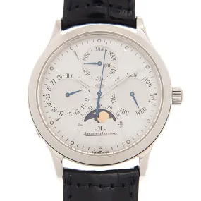 Jaeger LeCoultre Master Ultra Thin Perpetual Automatic Silver Dial Men's Watch Q149842A