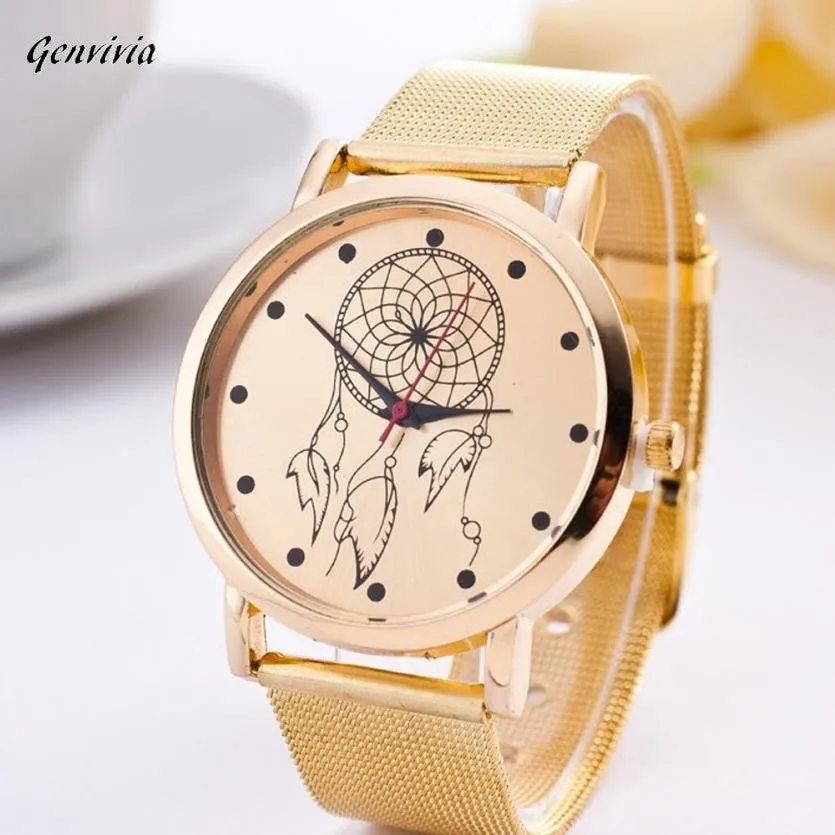 Ladies Gold Stainless Steel Wristwatch