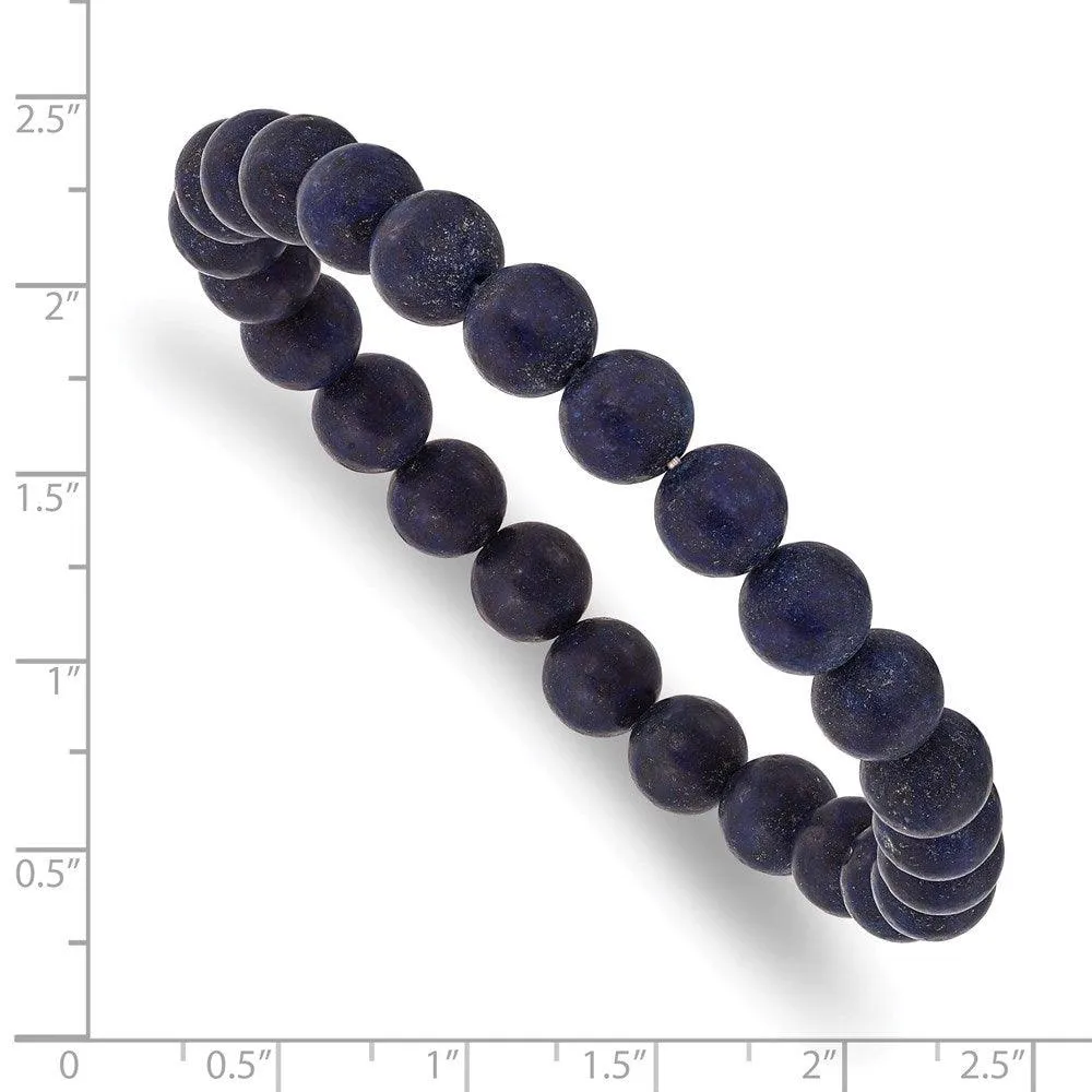 Lapis Agate Beaded Stretch Bracelet