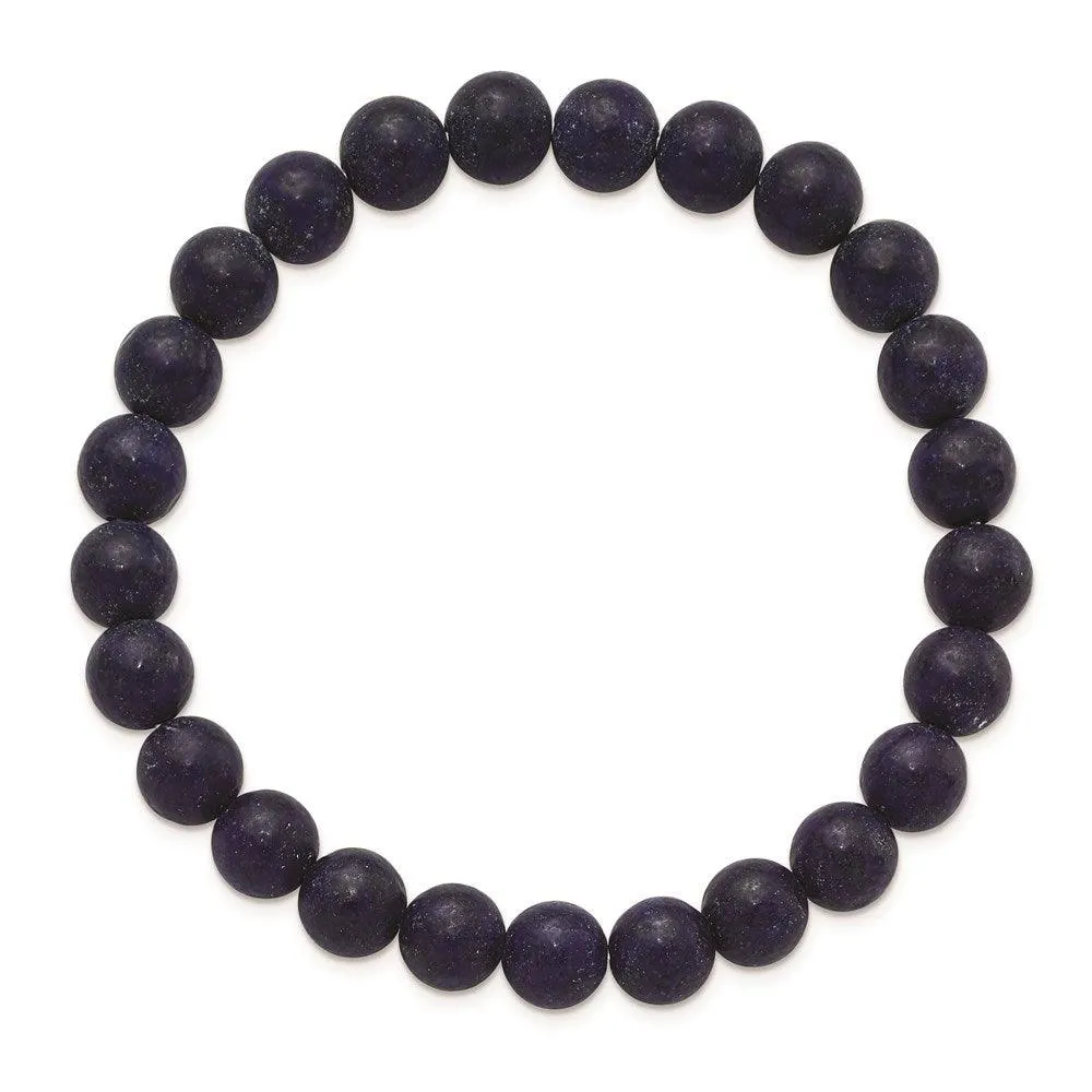 Lapis Agate Beaded Stretch Bracelet