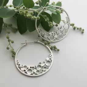 Large New Moon Hoop Earrings