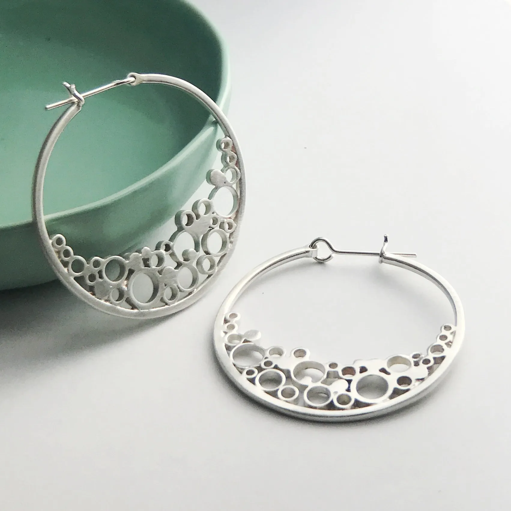 Large New Moon Hoop Earrings