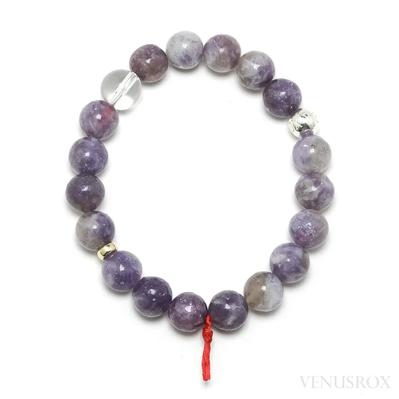 LEPIDOLITE WITH PINK TOURMALINE BRACELET
