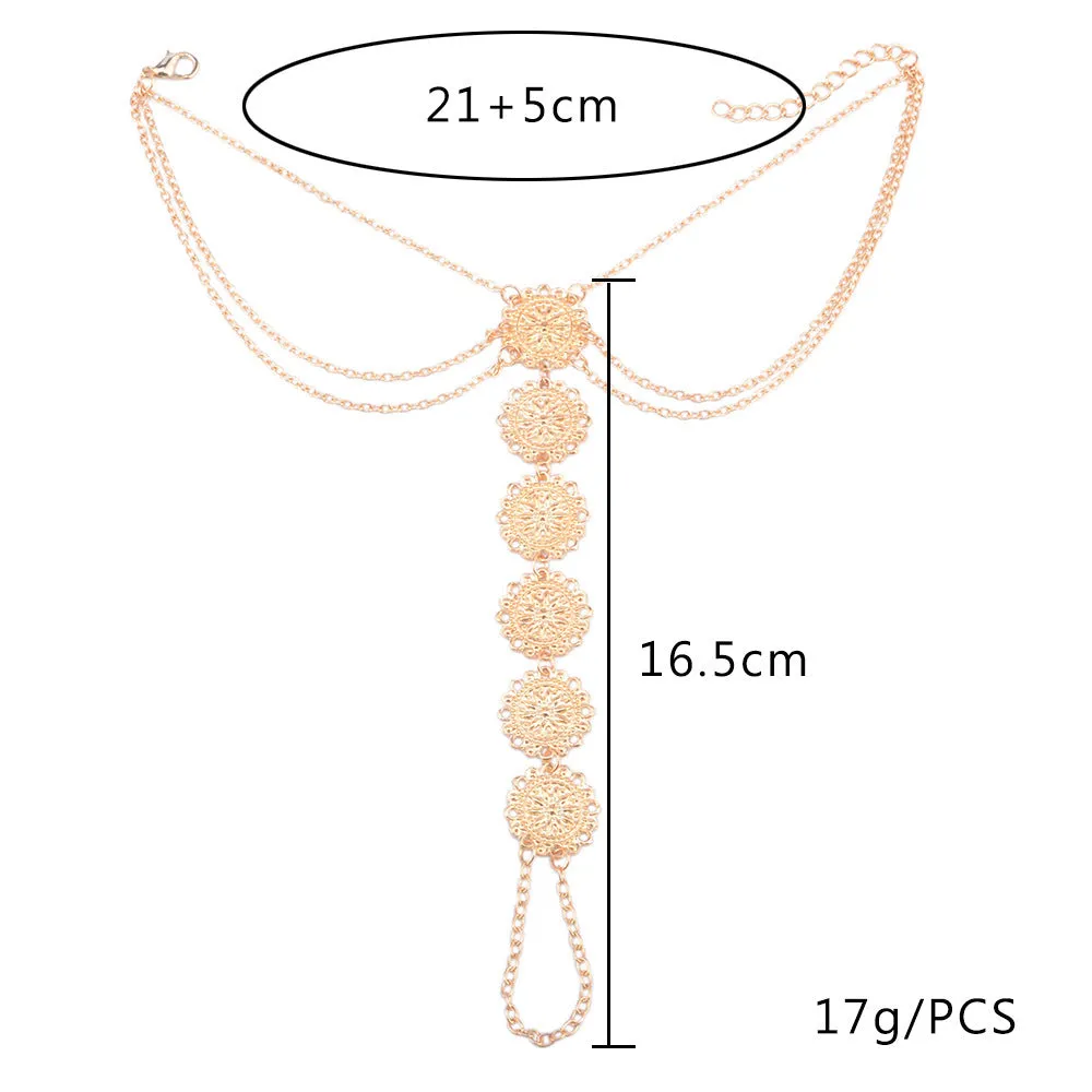 Lucky eye Sexy Gold Silver Color Tassel Anklet For Women