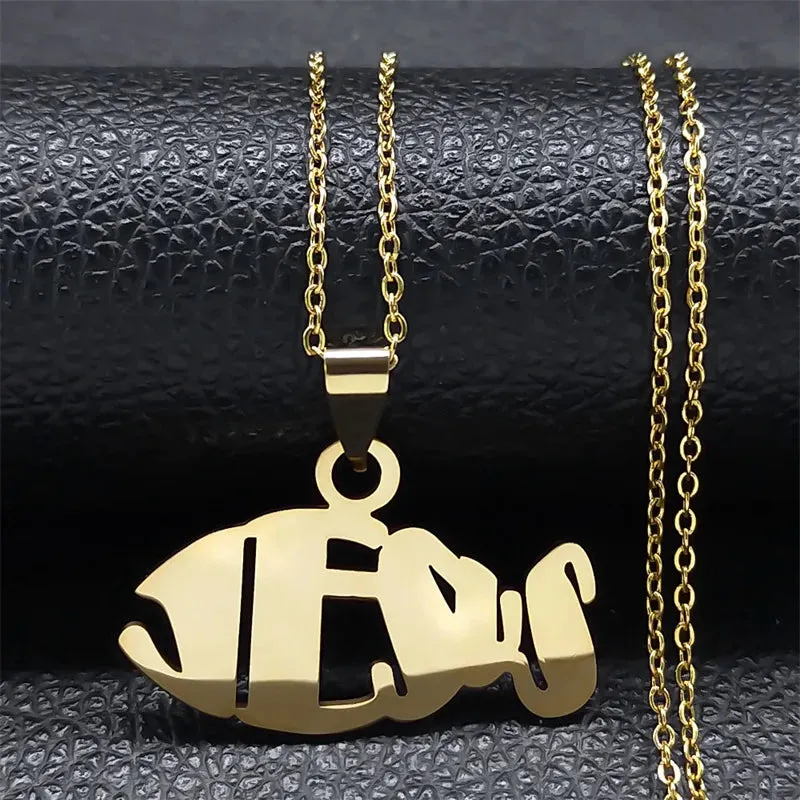 Male Jesus Cross Stainless Steel Choker Necklace for Men Chain Gold Color Bullet Necklaces