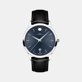Men Blue Analog Leather Watch 607454