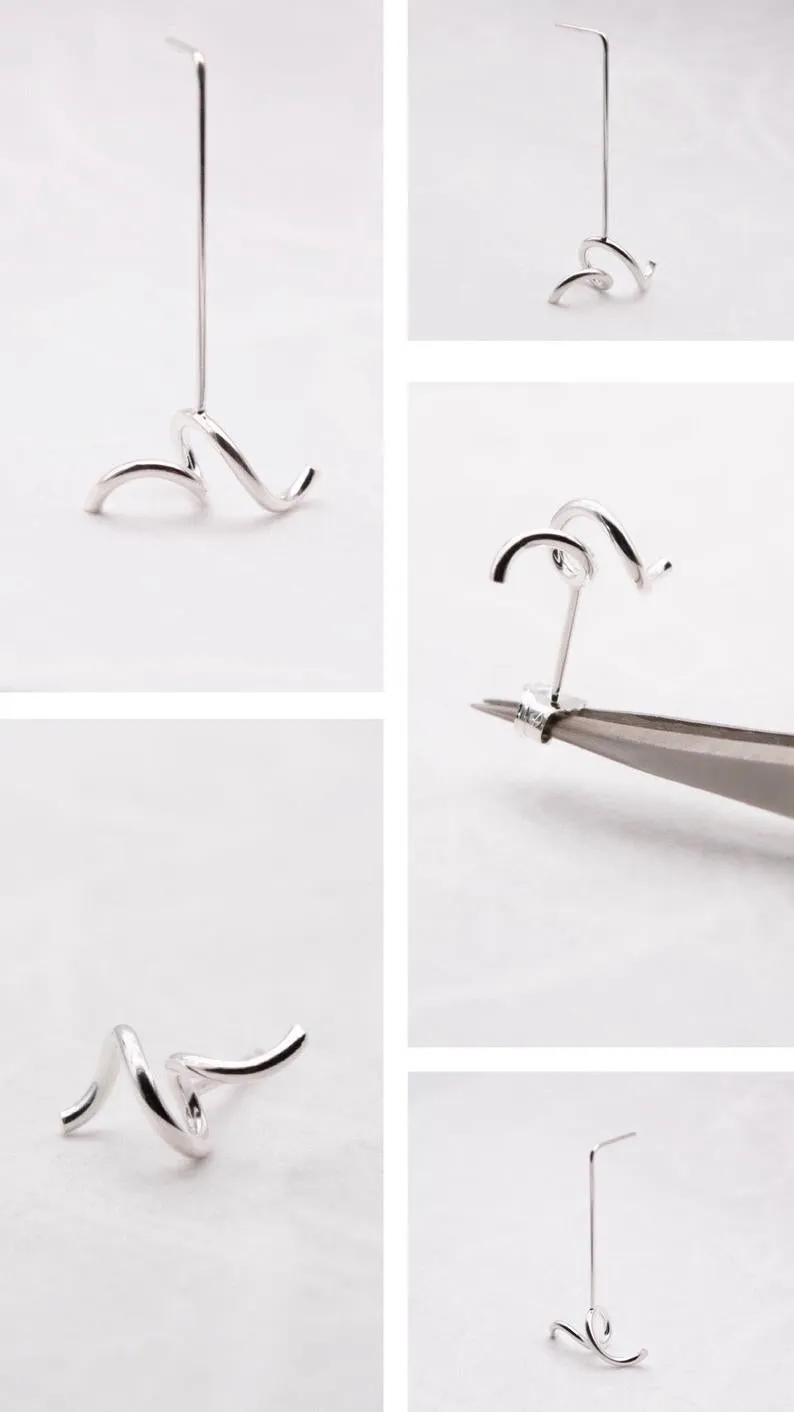 Mismatched earrings silver | Asymmetrical earrings N°3