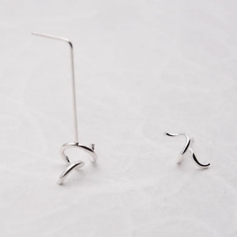 Mismatched earrings silver | Asymmetrical earrings N°3
