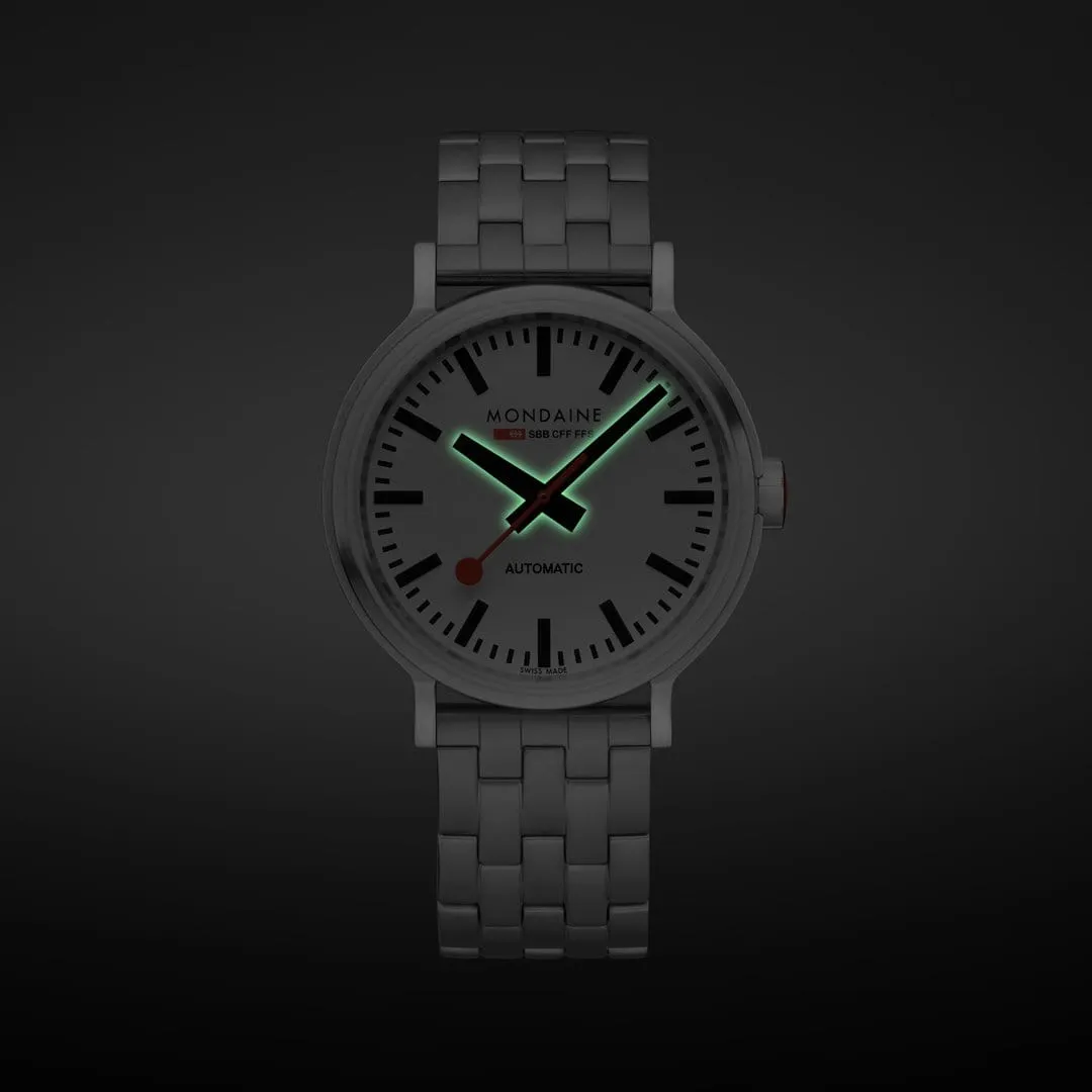 MONDAINE ORIGINAL AUTOMATIC, 41MM, STAINLESS STEEL WATCH MST.4161B.SJ ORIG.AUTO