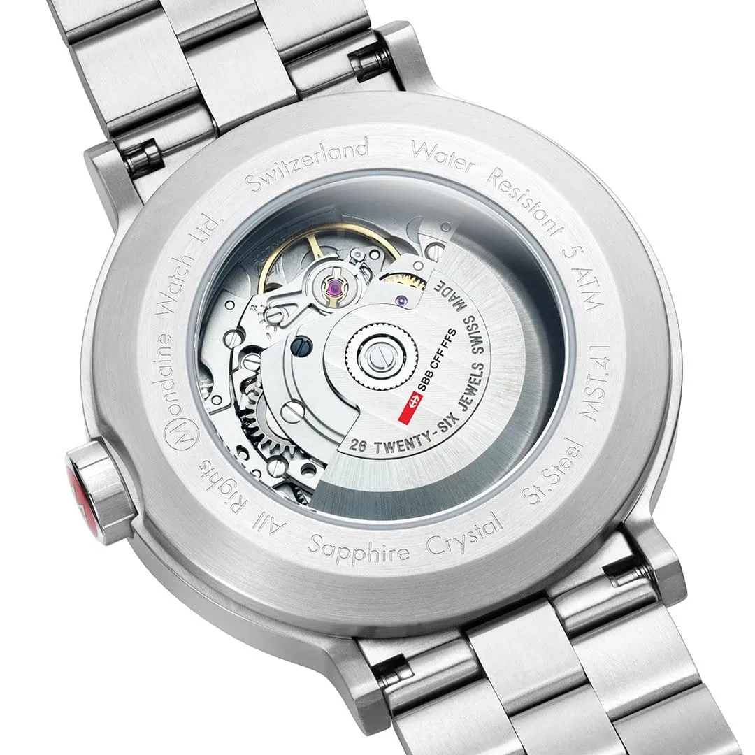 MONDAINE ORIGINAL AUTOMATIC, 41MM, STAINLESS STEEL WATCH MST.4161B.SJ ORIG.AUTO