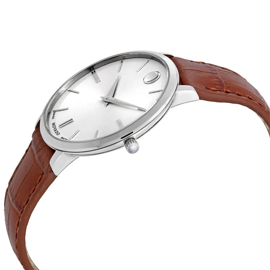 Movado Ultra Slim Silver Dial Ladies Watch 0607183