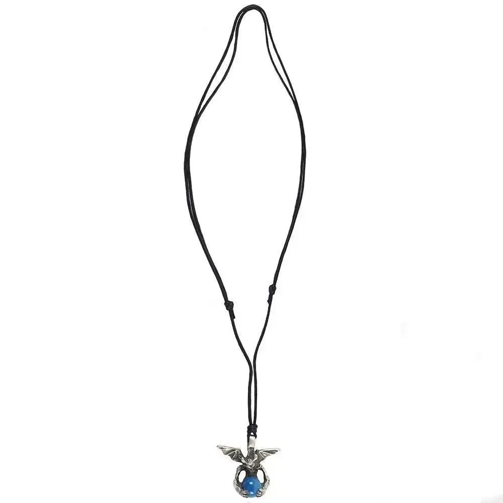 Necklace -Gothic Amulet Charm -Cross & Skull