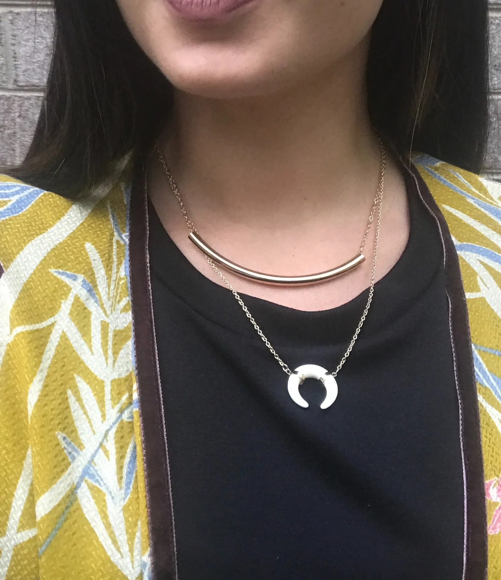 Necklaces - Gold Bar Necklace
