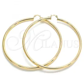 Oro Laminado Extra Large Hoop, Gold Filled Style Polished, Golden Finish, 02.170.0235.90