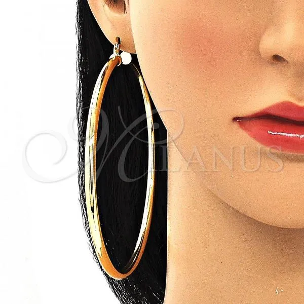 Oro Laminado Extra Large Hoop, Gold Filled Style Polished, Golden Finish, 02.170.0235.90
