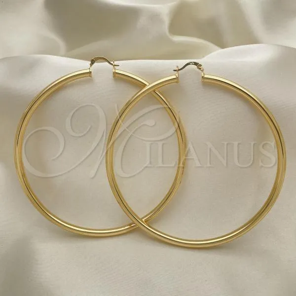 Oro Laminado Extra Large Hoop, Gold Filled Style Polished, Golden Finish, 02.170.0235.90