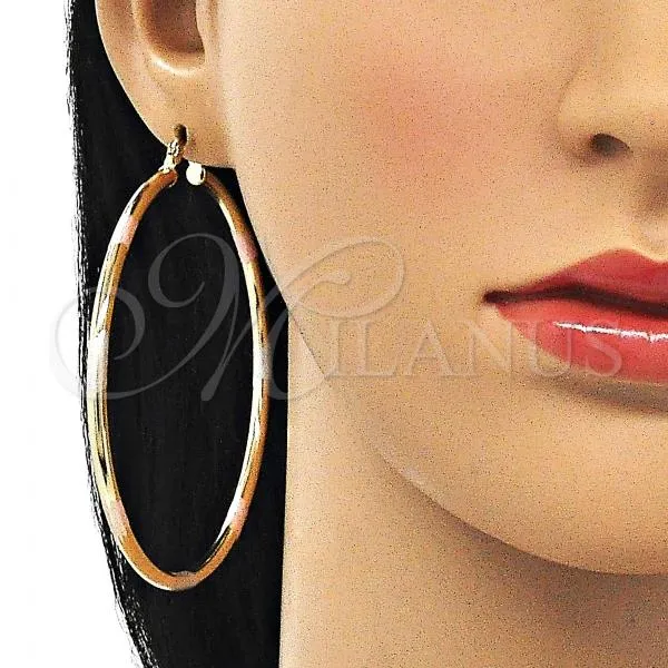 Oro Laminado Extra Large Hoop, Gold Filled Style Polished, Tricolor, 5.134.016.1.70