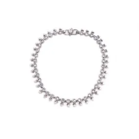 Pearl Trinket Anklet In Rhodium