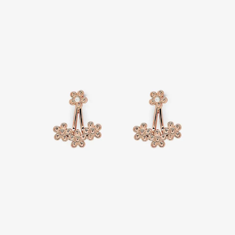 PURA VIDA OPAL DAISY EAR JACKET ROSE GOLD