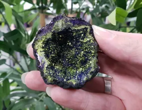 Quartz Thunder Geode - Golden Purple