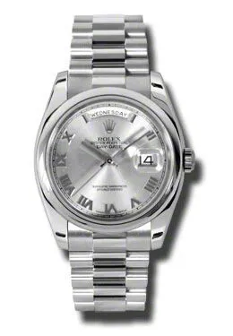 Rolex Day-Date Grey Dial Platinum President Automatic Men's Watch 118206GYRP