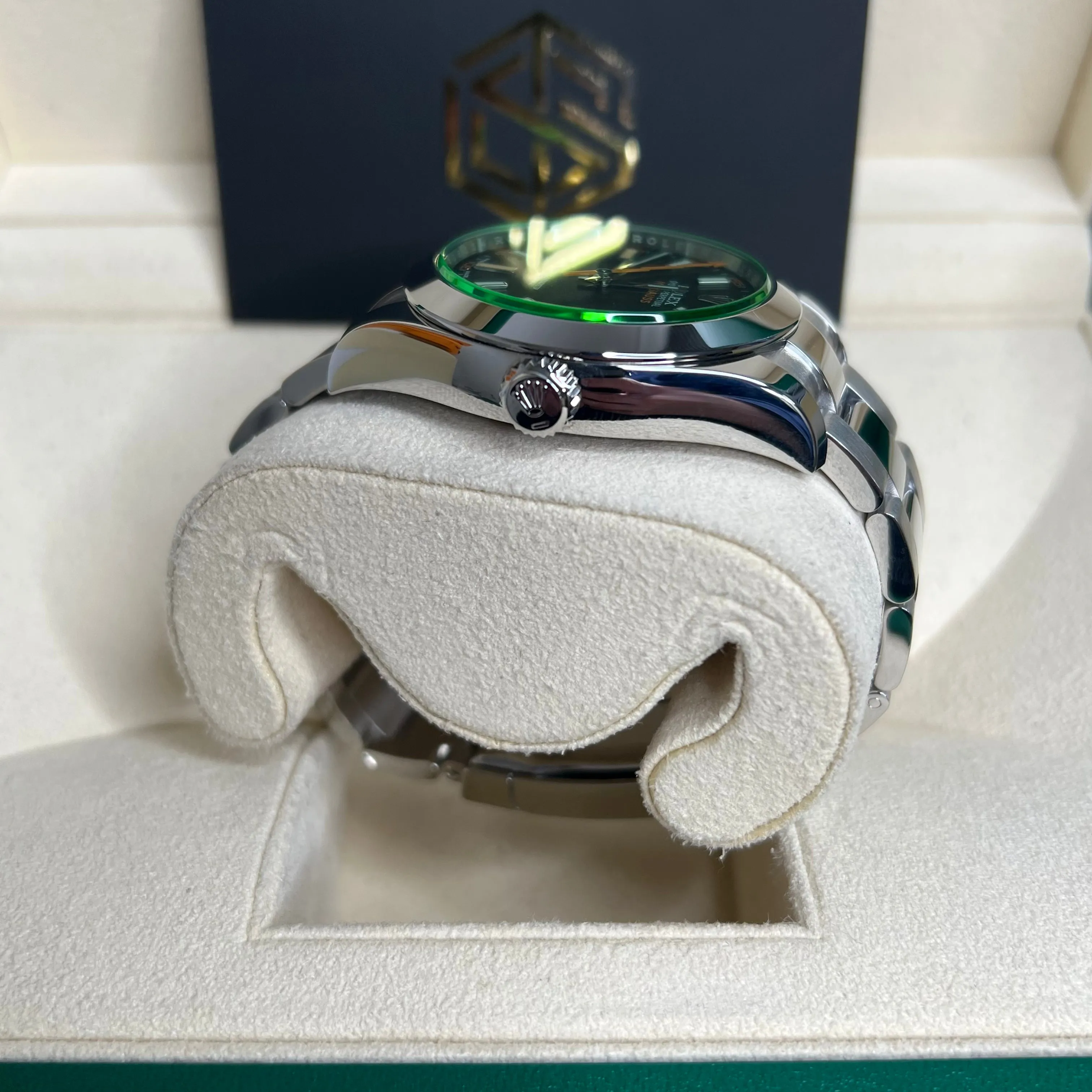 Rolex Milgauss 116400GV 2021 Black Dial Mint Condition Full Set Watch