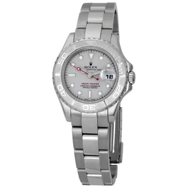 Rolex Yacht-Master Grey Dial Stainless Steel Oyster Bracelet Automatic Ladies Watch 169622GYSO 169622-GYSO