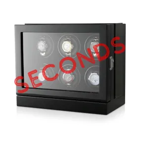 Seconds - Sydney Watch Winder Box for 6 Watches in Black (g)