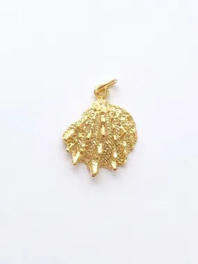Shell Charm, Shell Pendant, Gold Charm, Charm Bracelet, Summer Jewelry, Beach Jewelry, Spiny Jewel Box Oyster Shell