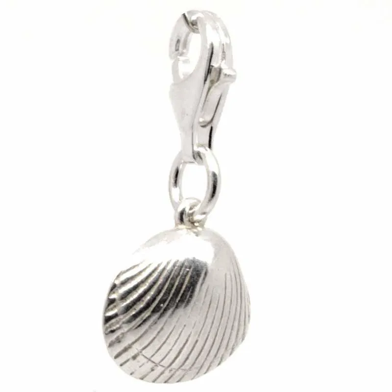 Silver Cockle Shell Charm