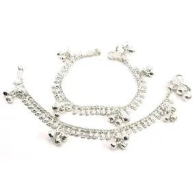 Silver Kids Anklets (Pajeb)  Bracelet 6.7&quot;