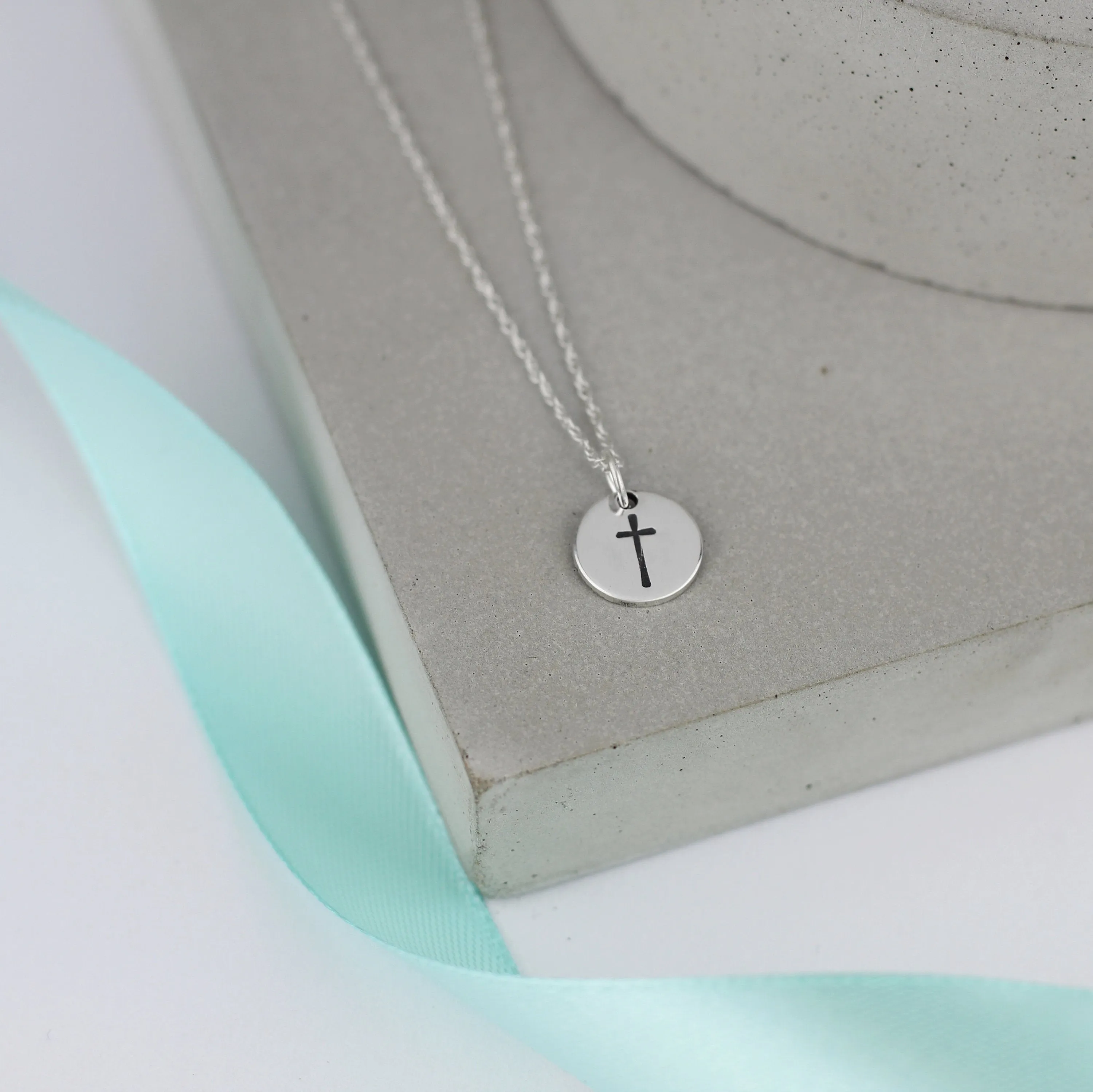 Simple Silver Cross Necklace