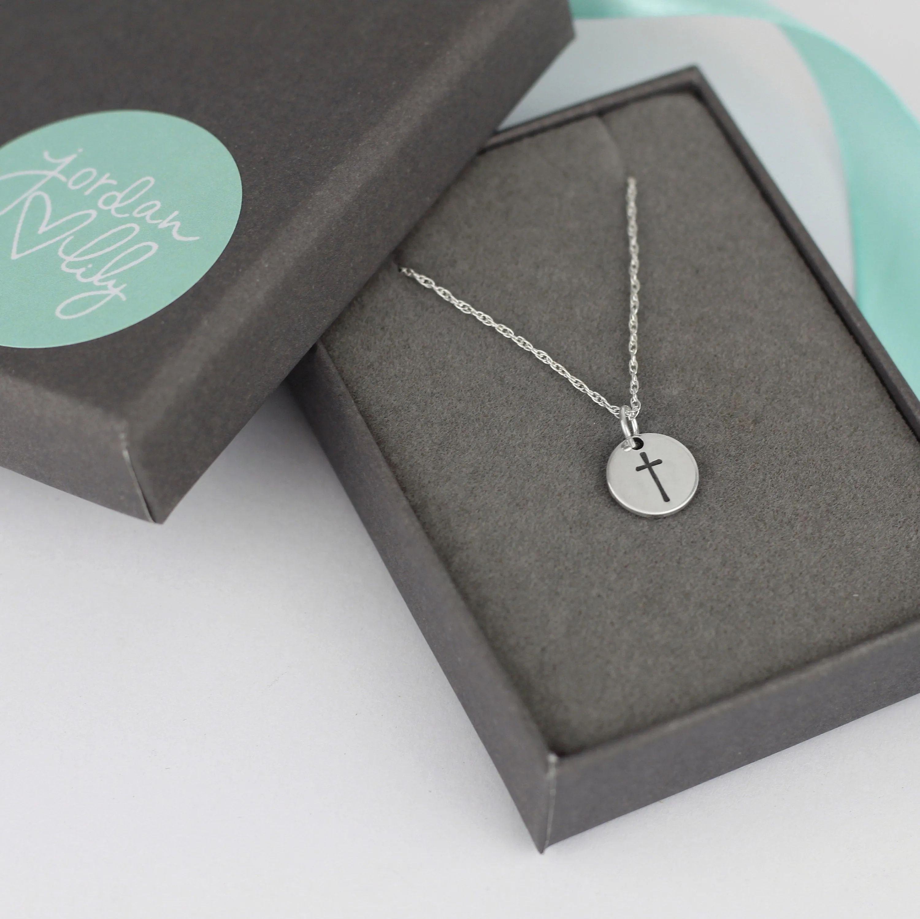 Simple Silver Cross Necklace