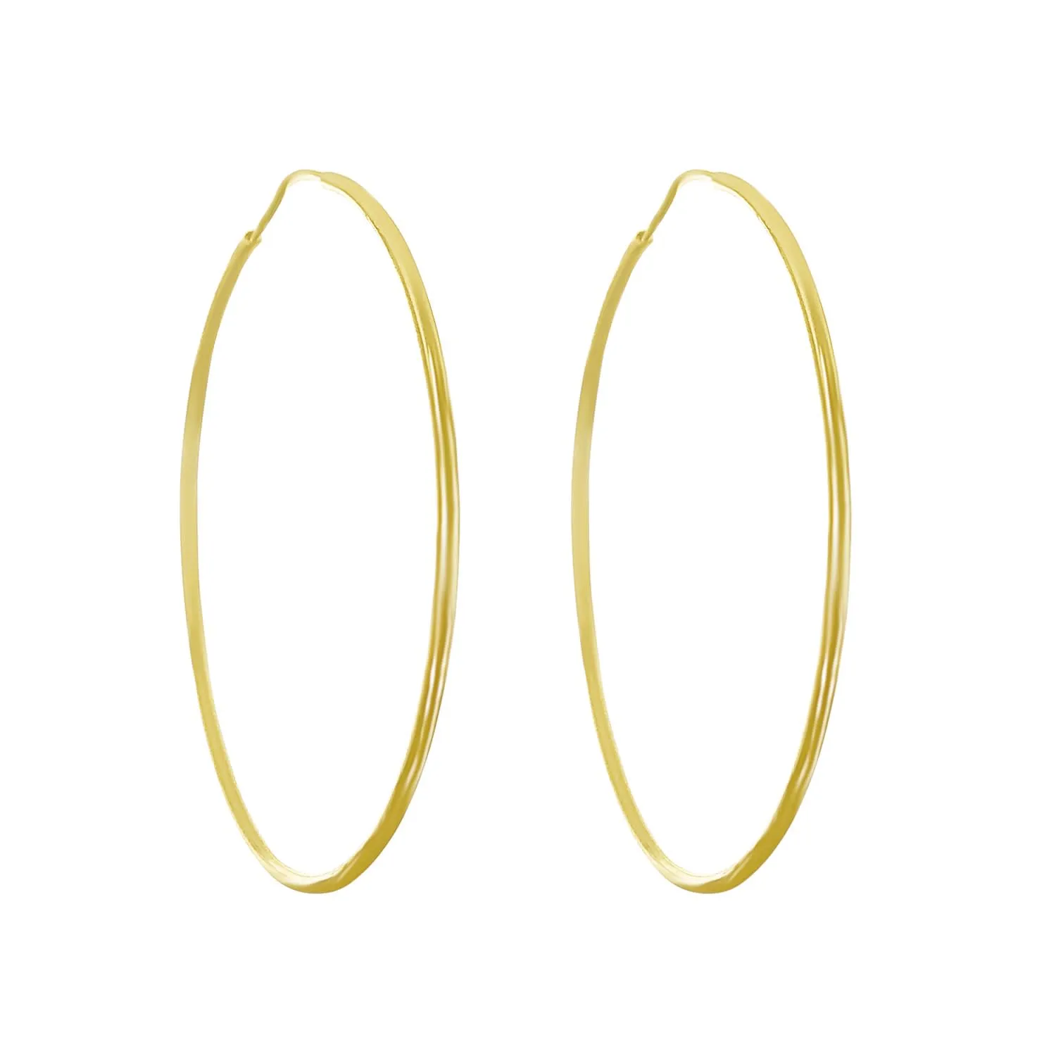 Skinny Gold Hoop Earrings Small