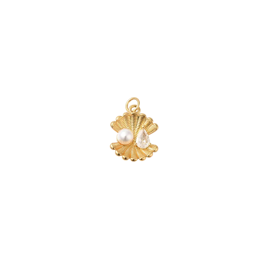 Small Gold Oyster Charm