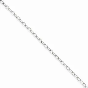 Sterling Silver Half Round Wire Curb Chain Anklet